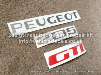 Autocollant Sticker Peugeot 205 309 GTI Renovation Monogramme Arrière Logo Badge 